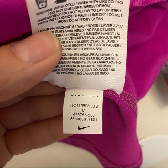 Nike Pro Combat Dri-Fit fitted long sleeve fleece lined quarter zip pullover M - Picture 5 of 9